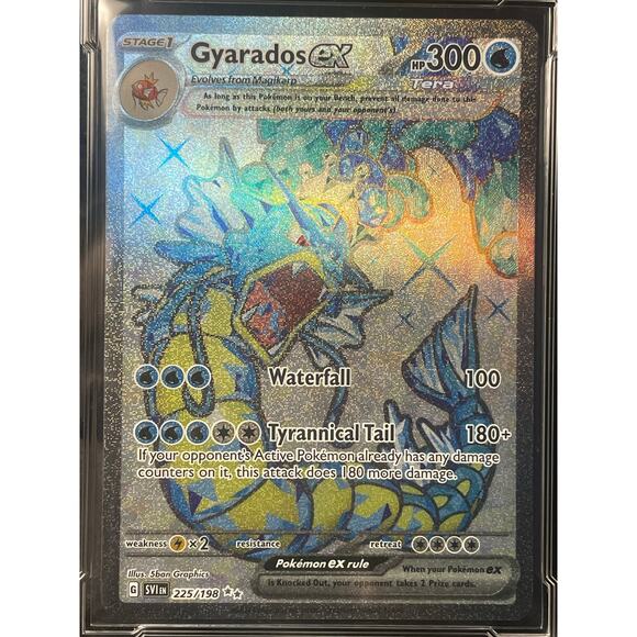2023 Gyarados EX #225 Pokémon Scarlet & Violet FA ArenaClub Graded MINT+ 9.5 - Picture 2 of 4